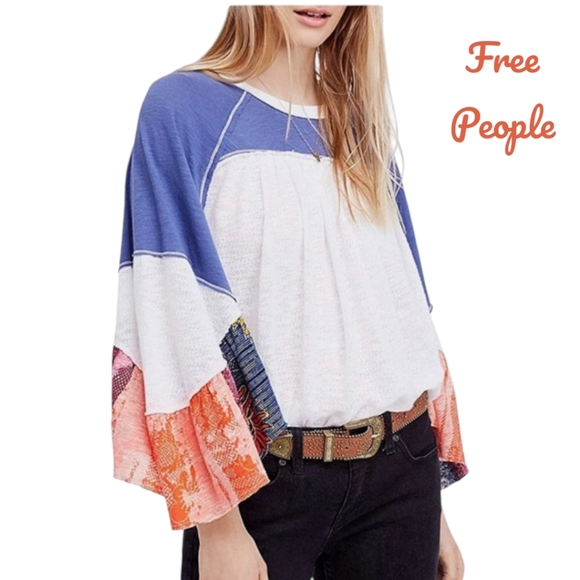 FREE PEOPLE "Friday Fever" Raglan Top - Picture 1 of 4